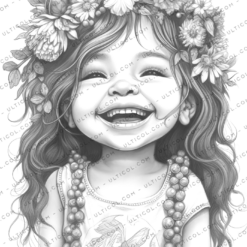 Young Flower Girls Coloring Book