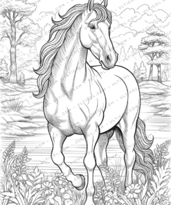 Horse Coloring Book