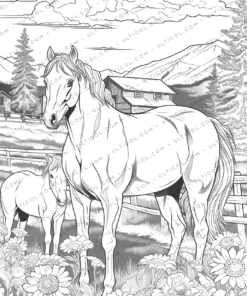Horse Coloring Book