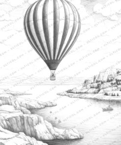 Hot Air Balloon Coloring Pages