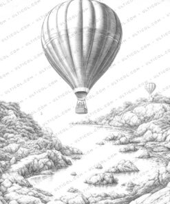 Hot Air Balloon Coloring Pages