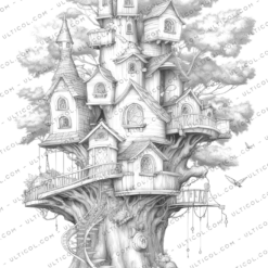 Enchanted Treehouse Coloring Book