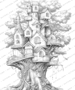 Enchanted Treehouse Coloring Book