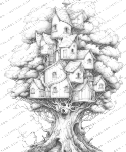 Enchanted Treehouse Coloring Book