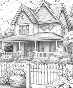 Cottage Gardens Coloring Pages