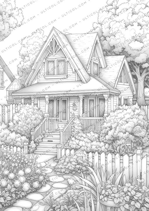 Cottage Gardens Coloring Pages