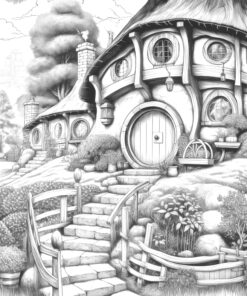 Hobbit Houses Coloring