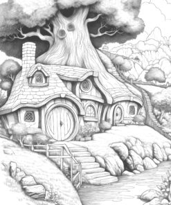 Hobbit Houses Coloring