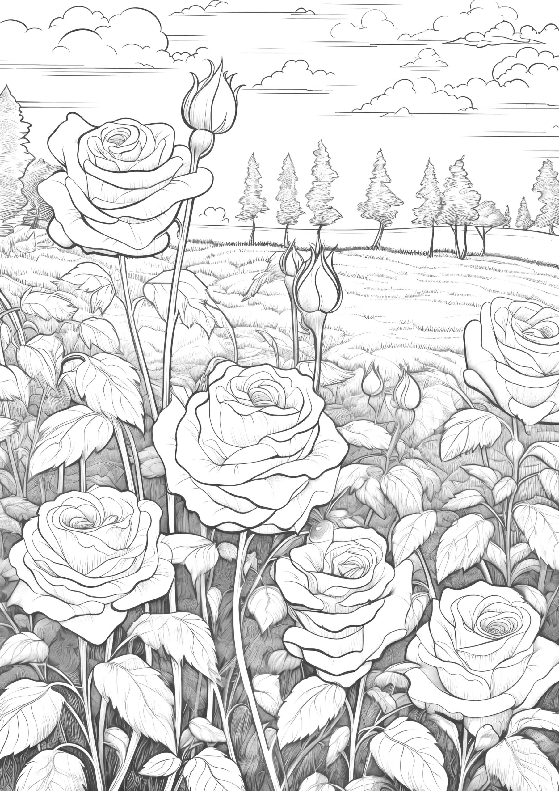 Roses Coloring