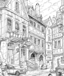 French Architecture Coloring