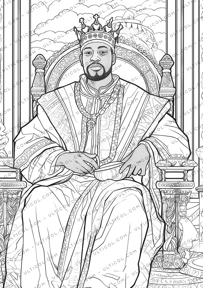 African Kings Coloring