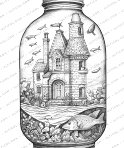 Fishtank House Coloring