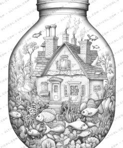 Fishtank House Coloring