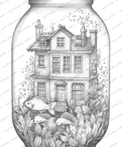 Fishtank House Coloring