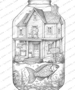 Fishtank House Coloring