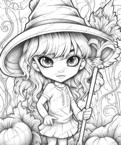 Chibi Witch Coloring Pages