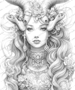 Women of the Zodiac Signs Coloring Book
