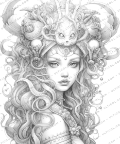 Women of the Zodiac Signs Coloring Book