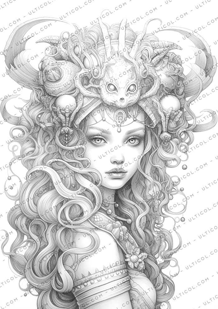 Women of the Zodiac Signs Coloring Book