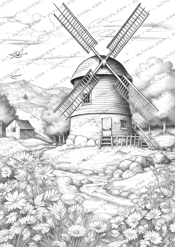 Windmill Coloring