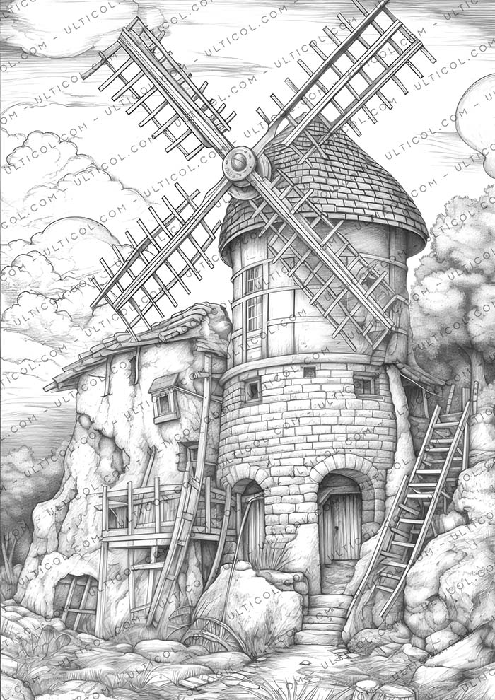 Windmill Coloring