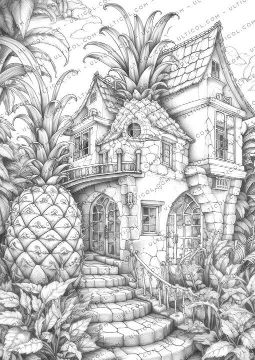 Pineapple Houses Coloring