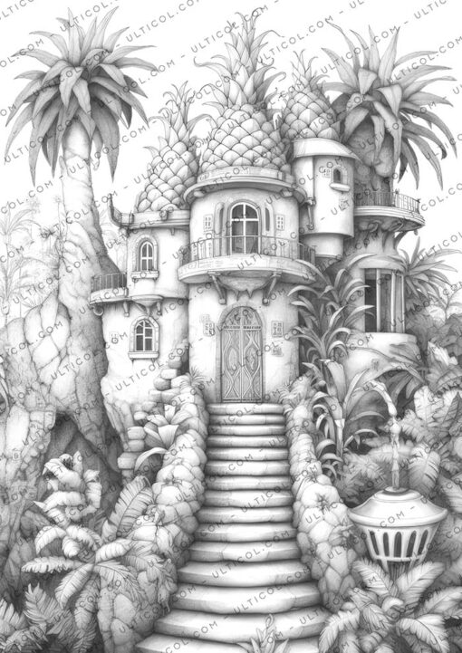 Pineapple Houses Coloring