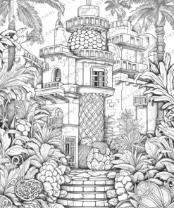Pineapple Houses Coloring