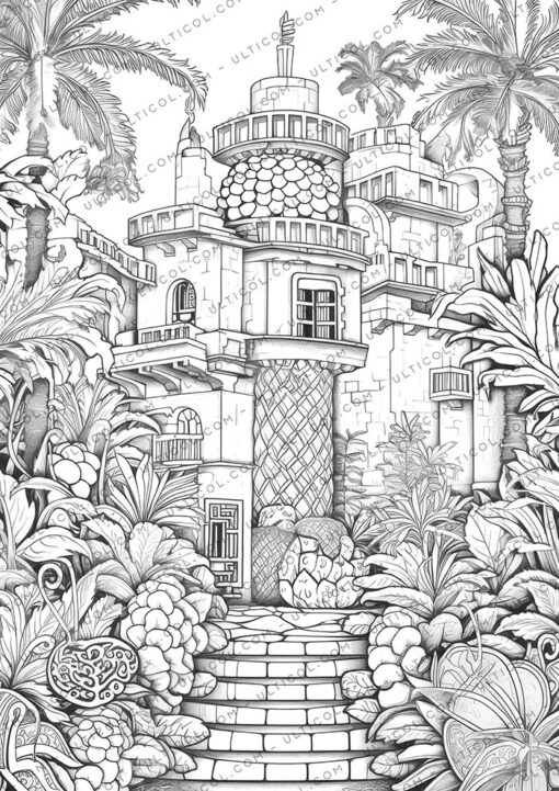Pineapple Houses Coloring