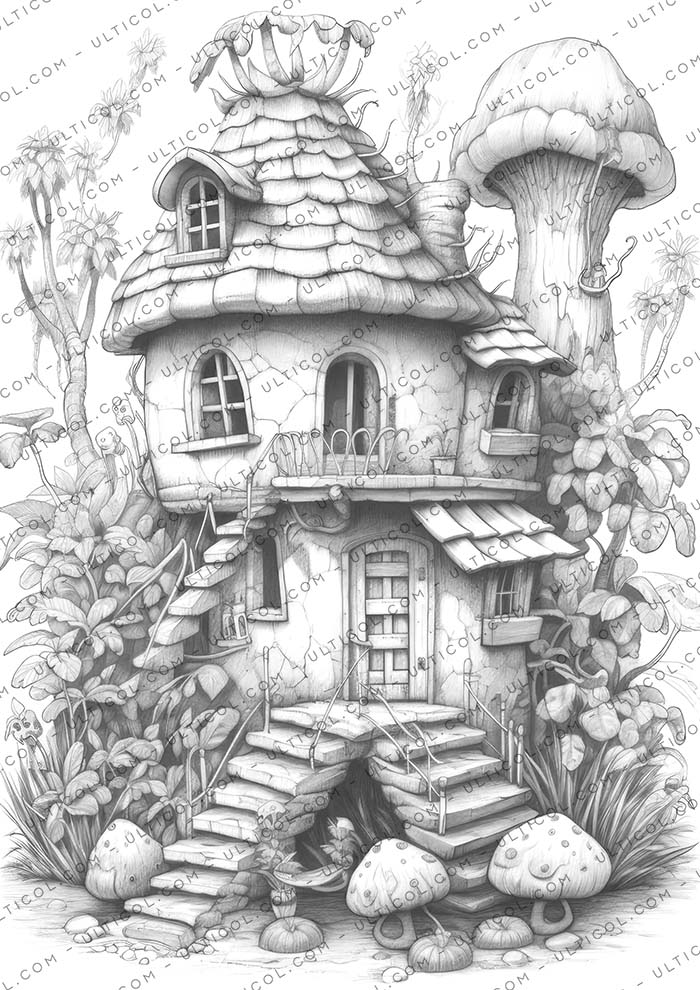 Pineapple Houses Coloring