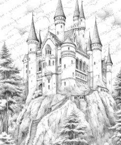 Fantasy Castle Coloring Pages