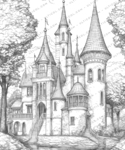 Fantasy Castle Coloring Pages