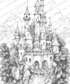 Fantasy Castle Coloring Pages