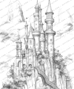 Fantasy Castle Coloring Pages