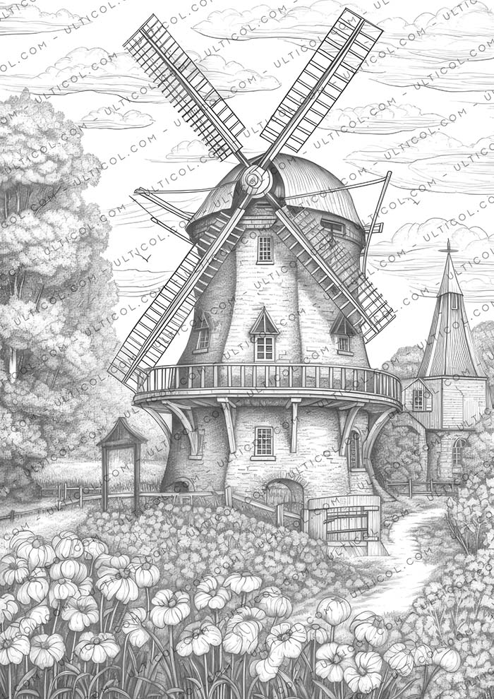 Windmill Coloring