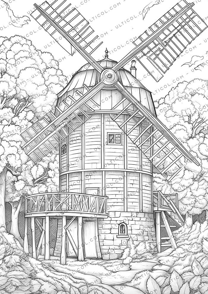 Windmill Coloring