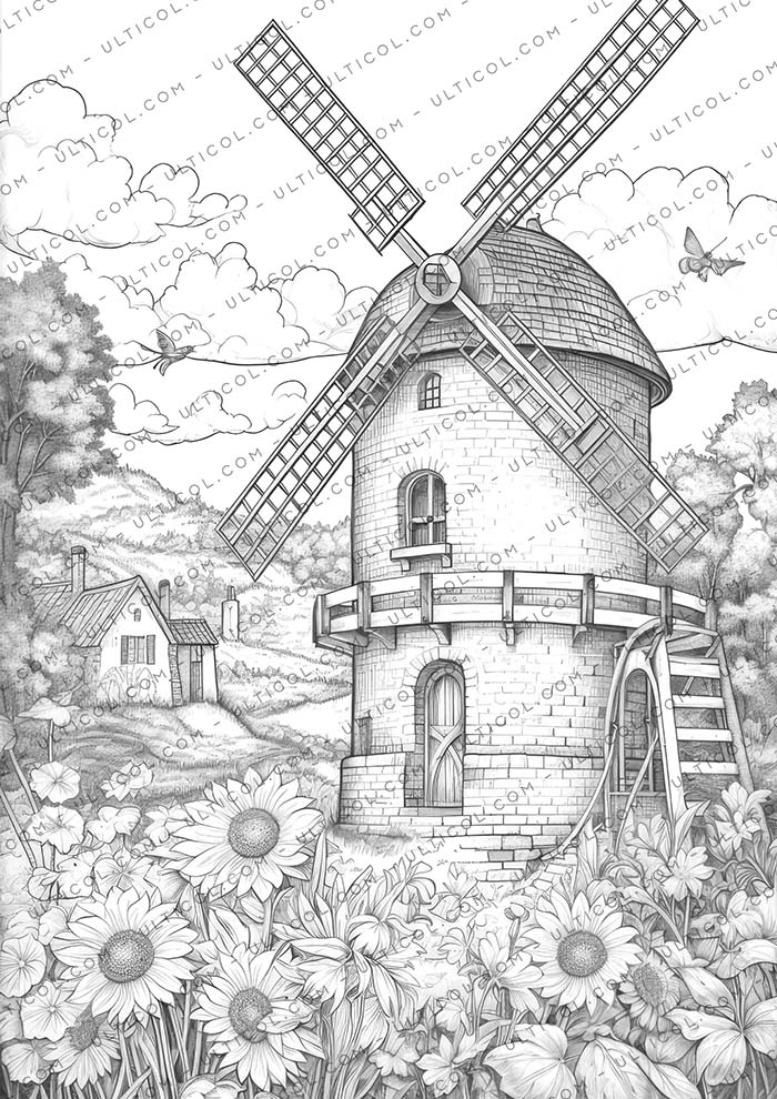 Windmill Coloring
