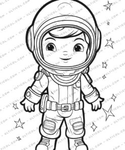Cute astronaut Coloring