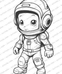 Cute astronaut Coloring