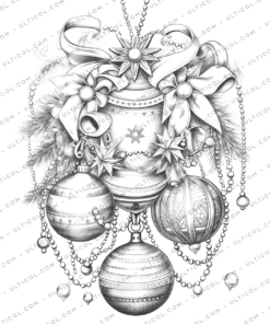 Christmas Baubles Coloring Pages