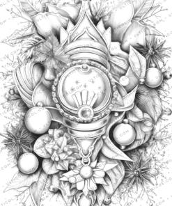 Christmas Baubles Coloring Pages
