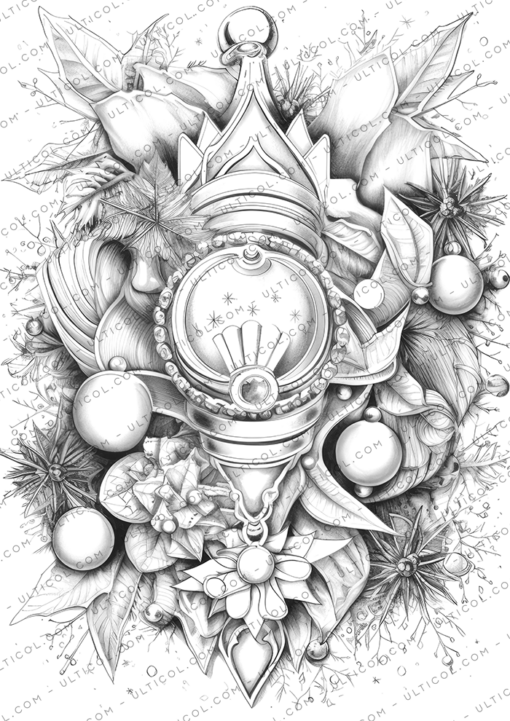 Christmas Baubles Coloring Pages