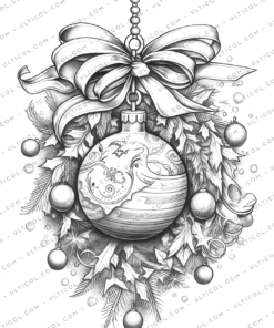Christmas Baubles Coloring Pages