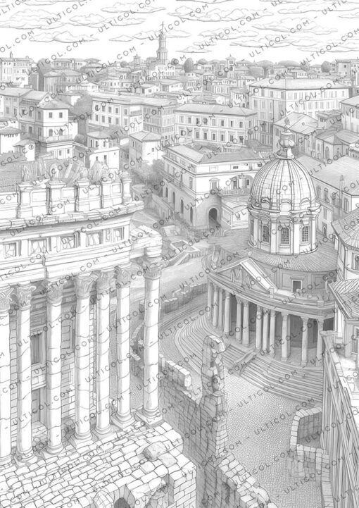 Roman Architecture Coloring