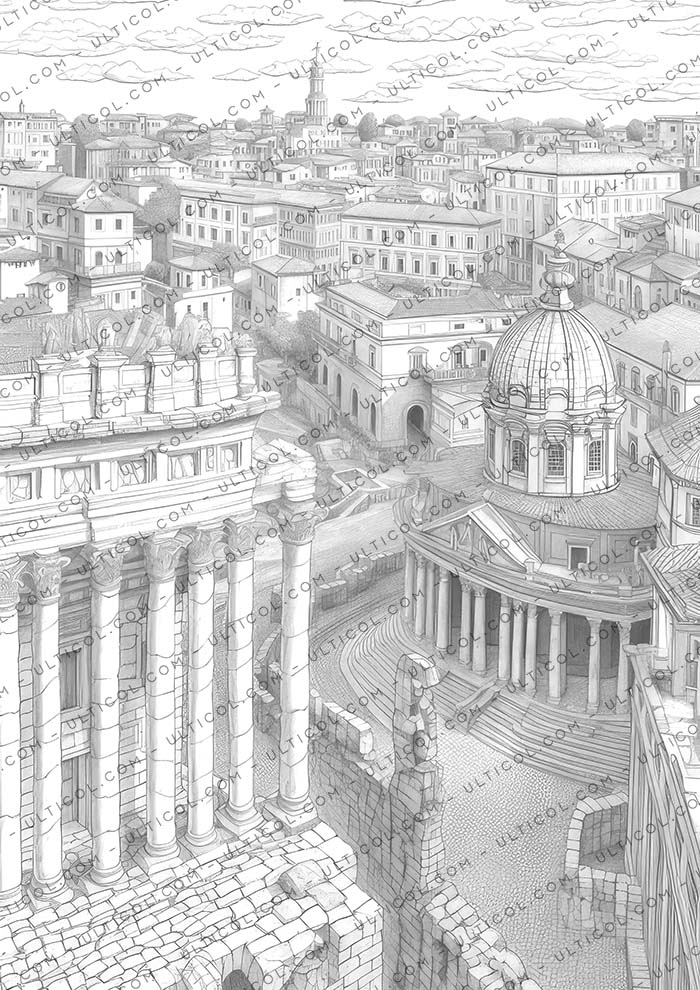 Roman Architecture Coloring