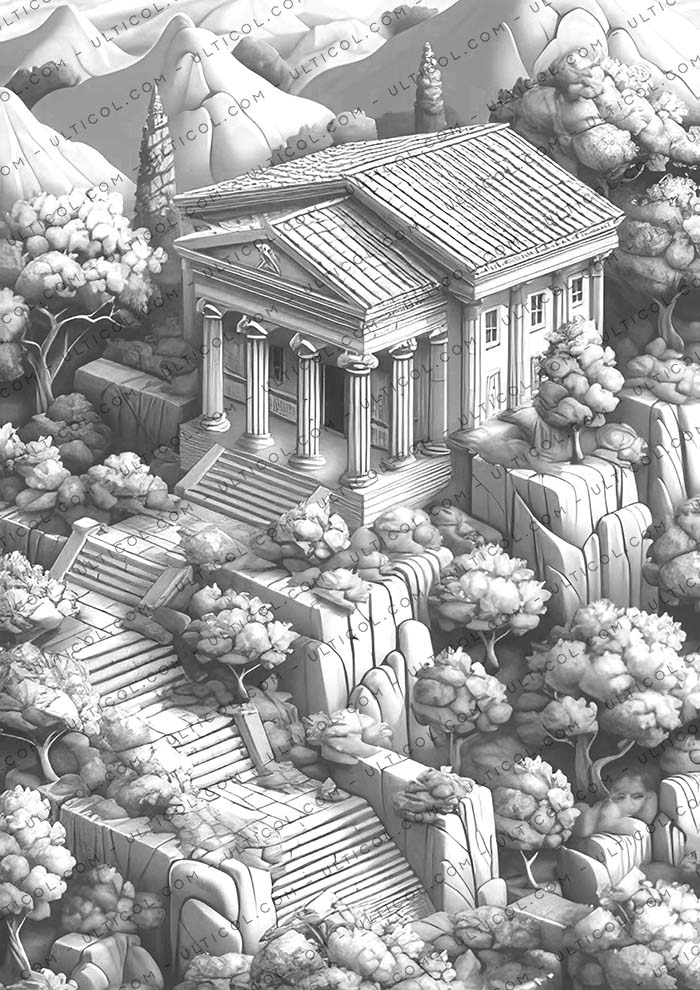 Roman Architecture Coloring