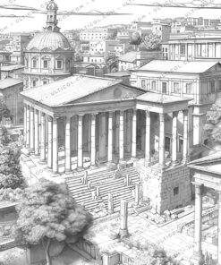 Roman Architecture Coloring