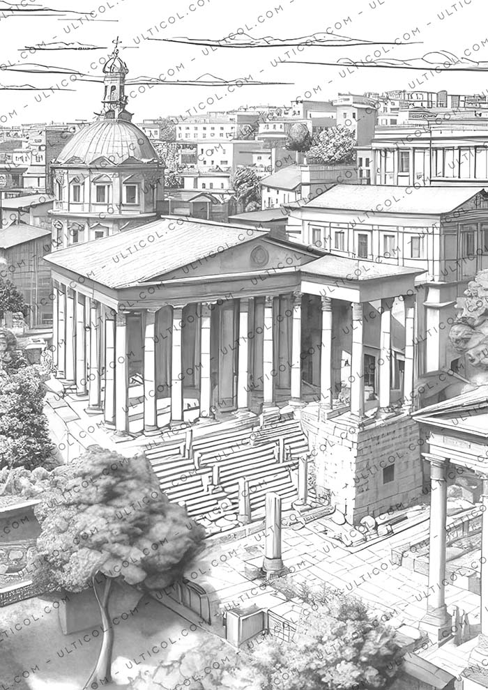Roman Architecture Coloring