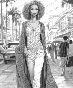 Afro Models Coloring