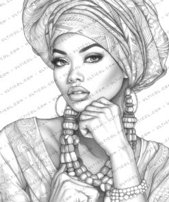 Afro Models Coloring